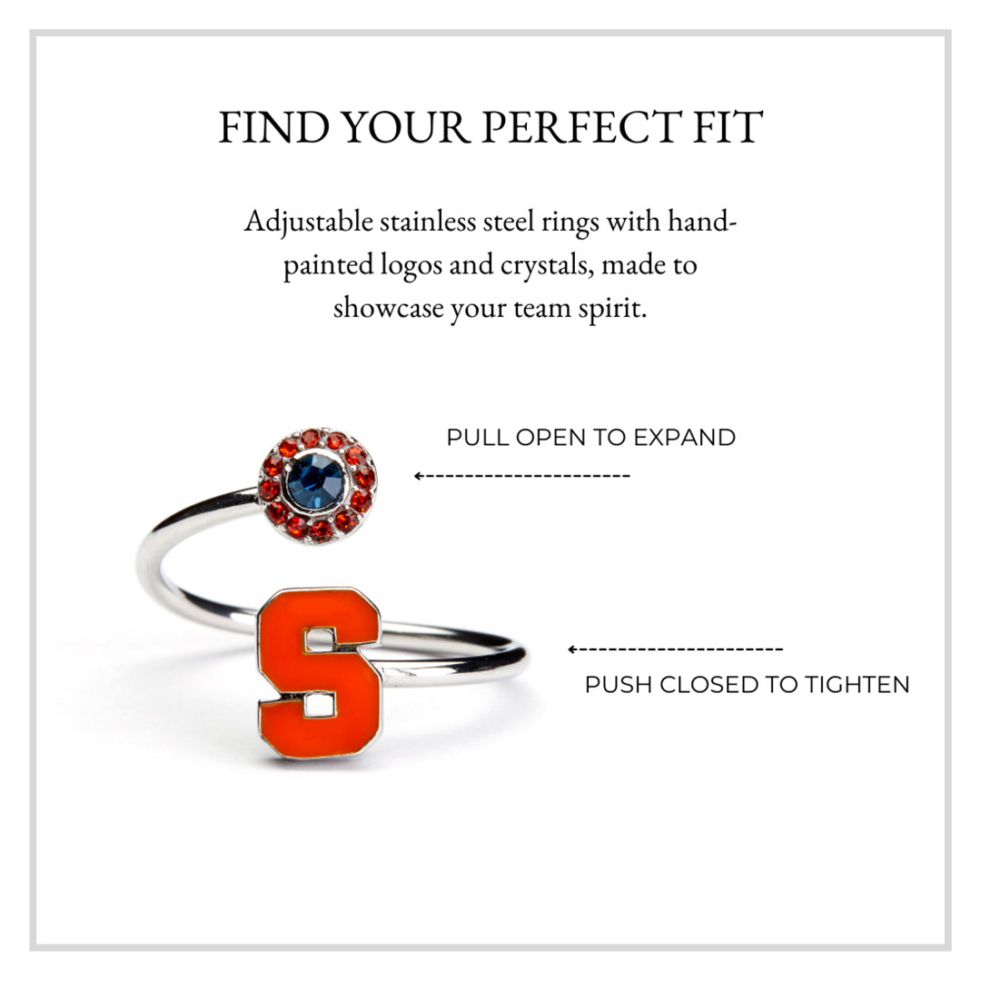 Syracuse Orange Stainless Steel Adjustable Ring