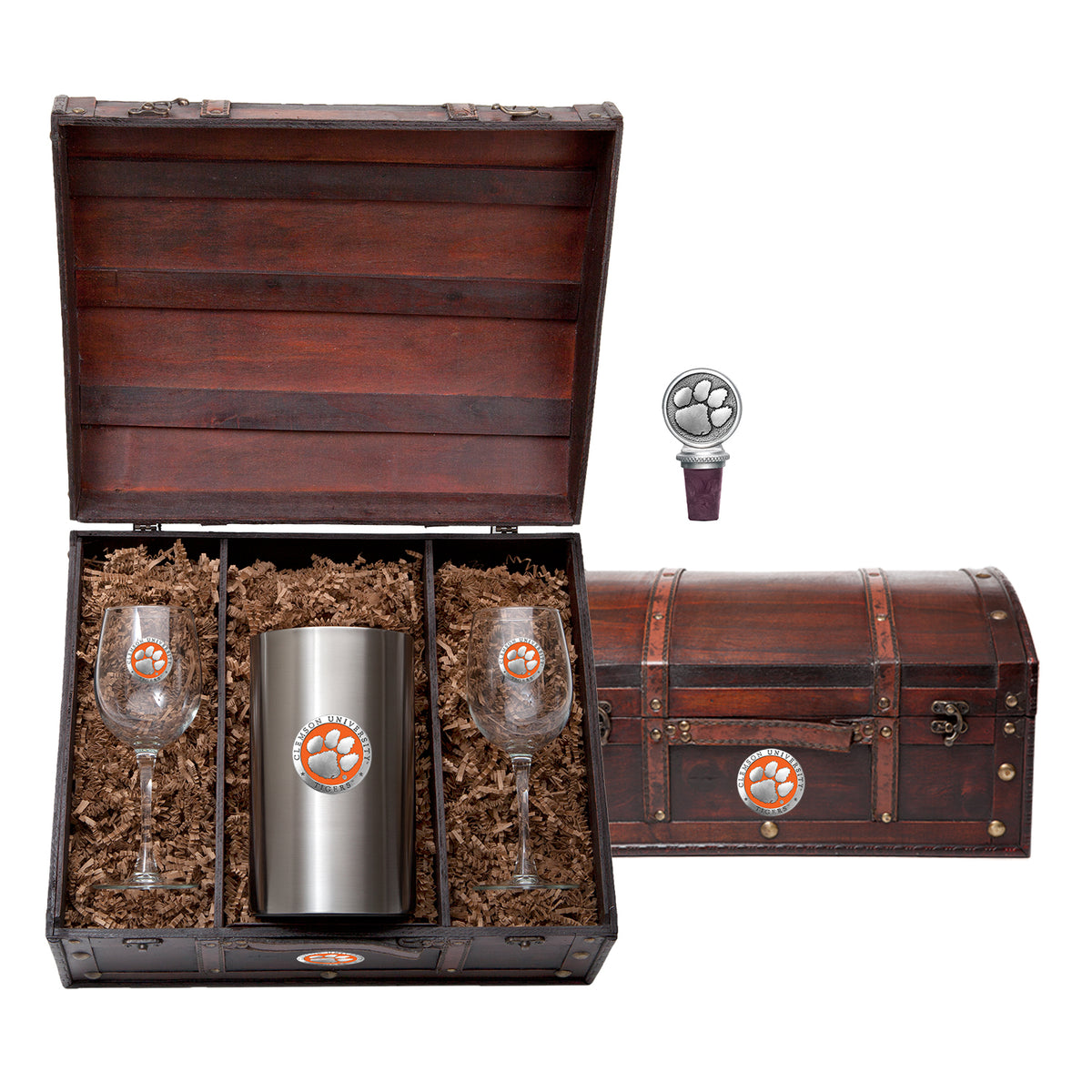 Clemson Tigers Wine Chest Set