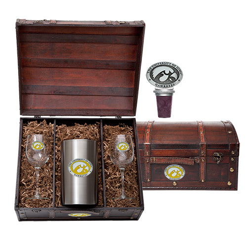 Iowa Hawkeyes Wine Chest Set