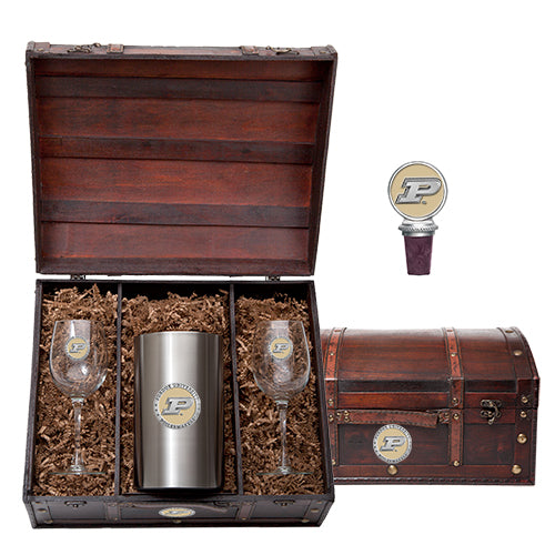 Purdue Boilermakers Wine Chest Set