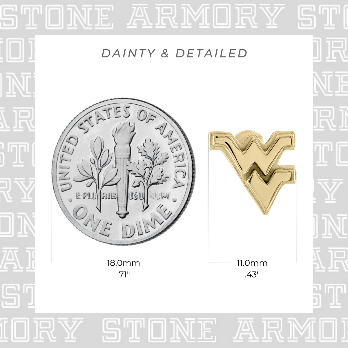 West Virginia Mountaineers Stud Earrings