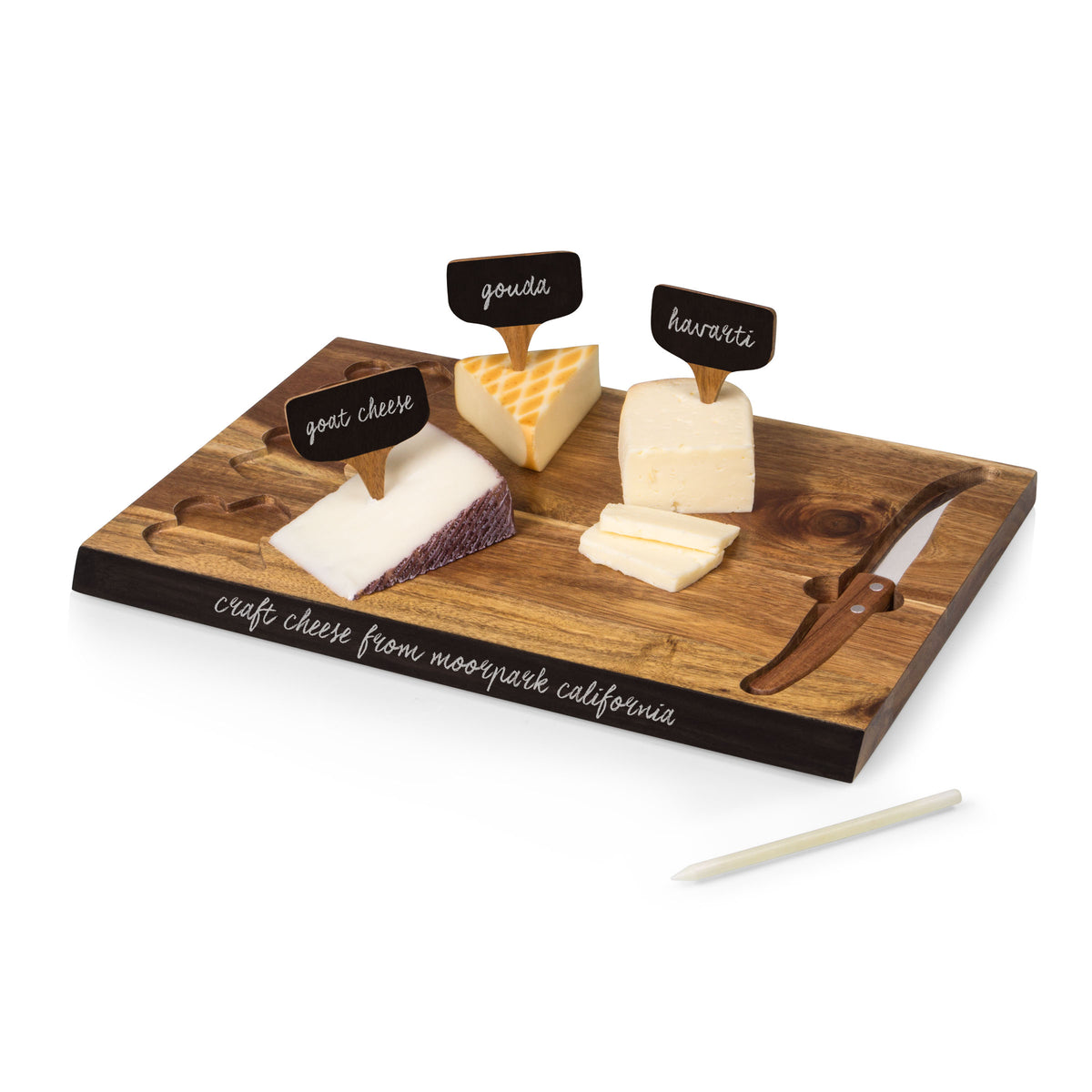 NC State Wolfpack Delio Acacia Cheese Cutting Board & Tools Set