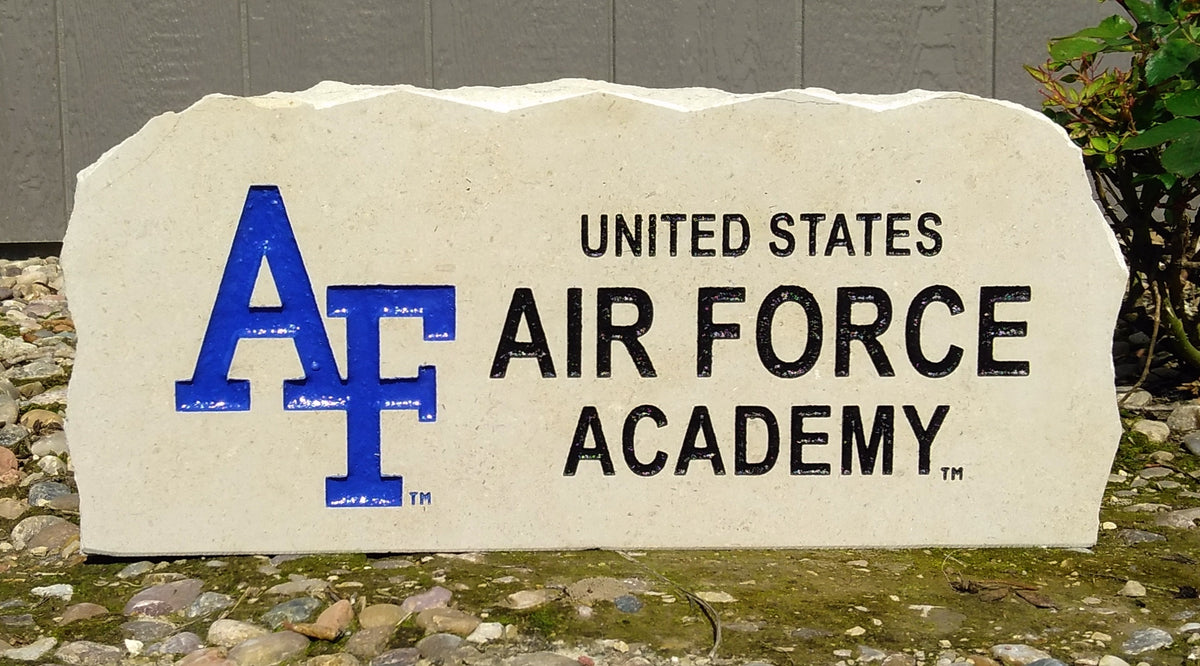 Show your love for the Air Force Academy when you add this Engraved Limestone Decorative Stone to your collection.