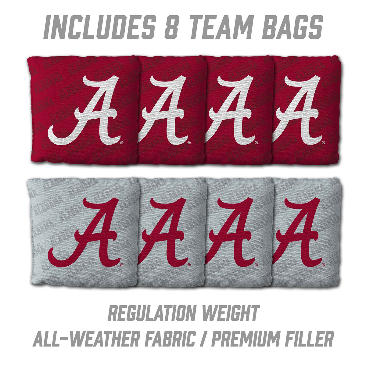 Alabama Crimson Tide 2x4 All Wood Cornhole Game Set
