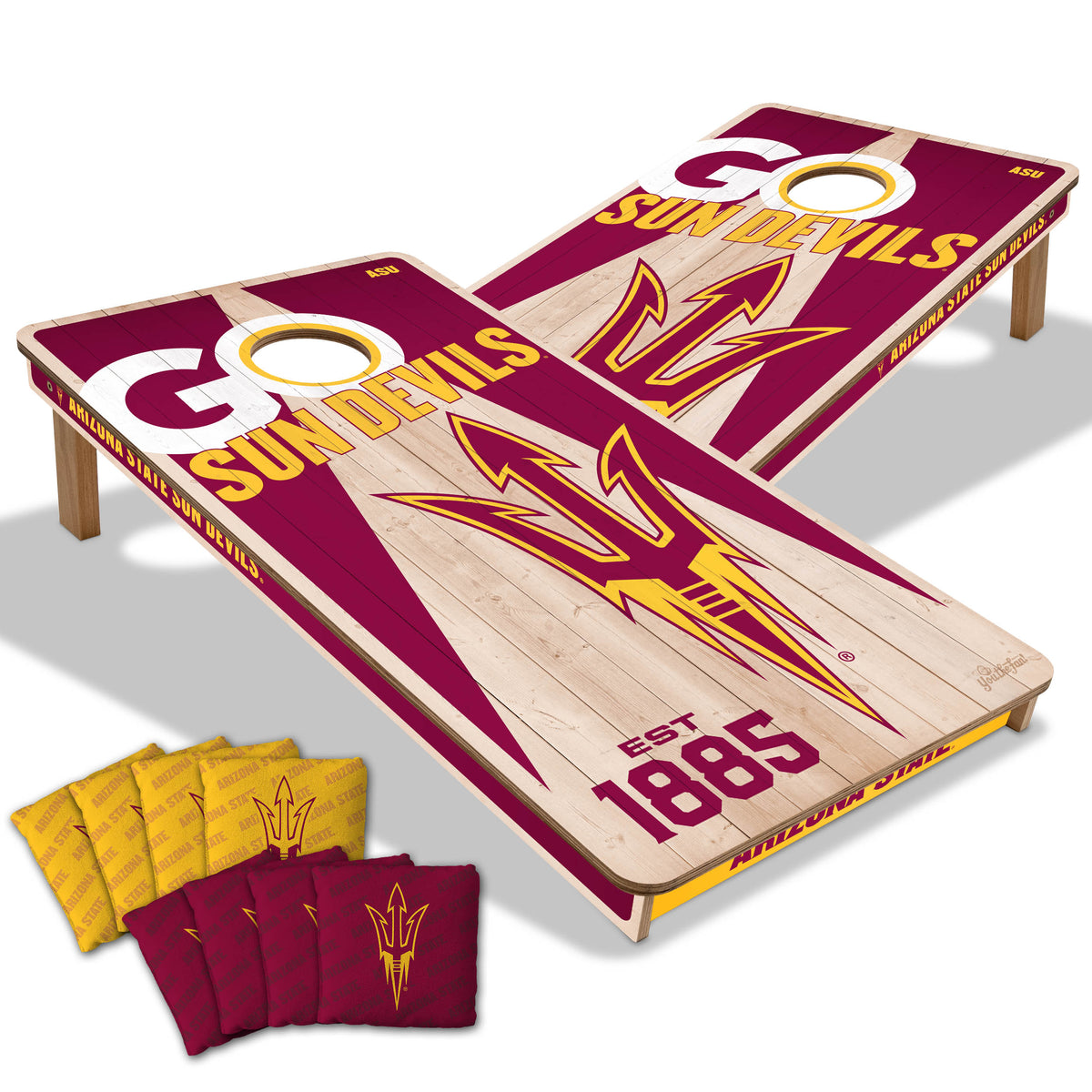 Arizona State Sun Devils 2x4 All Wood Cornhole Game Set