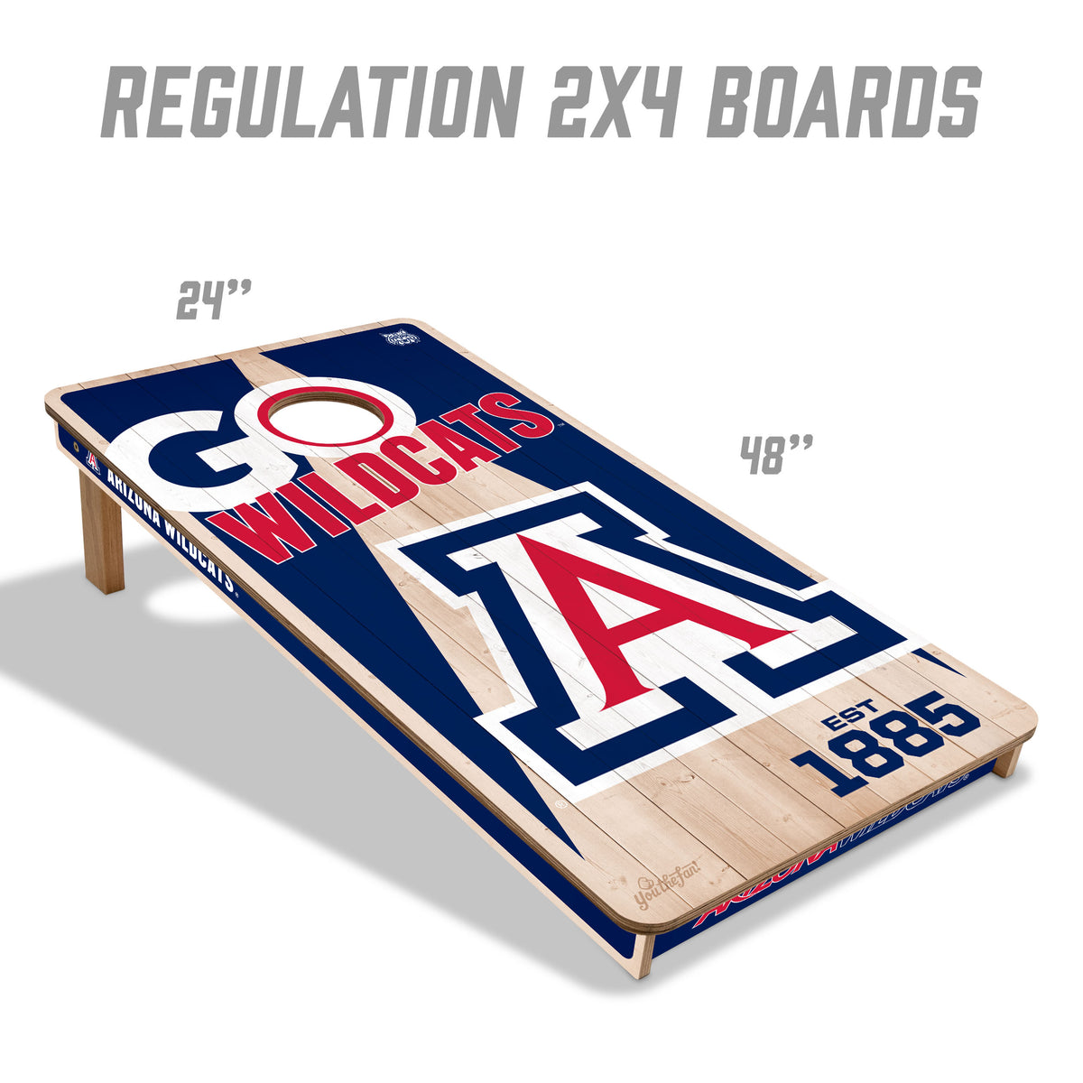 Arizona Wildcats 2x4 All Wood Cornhole Game Set