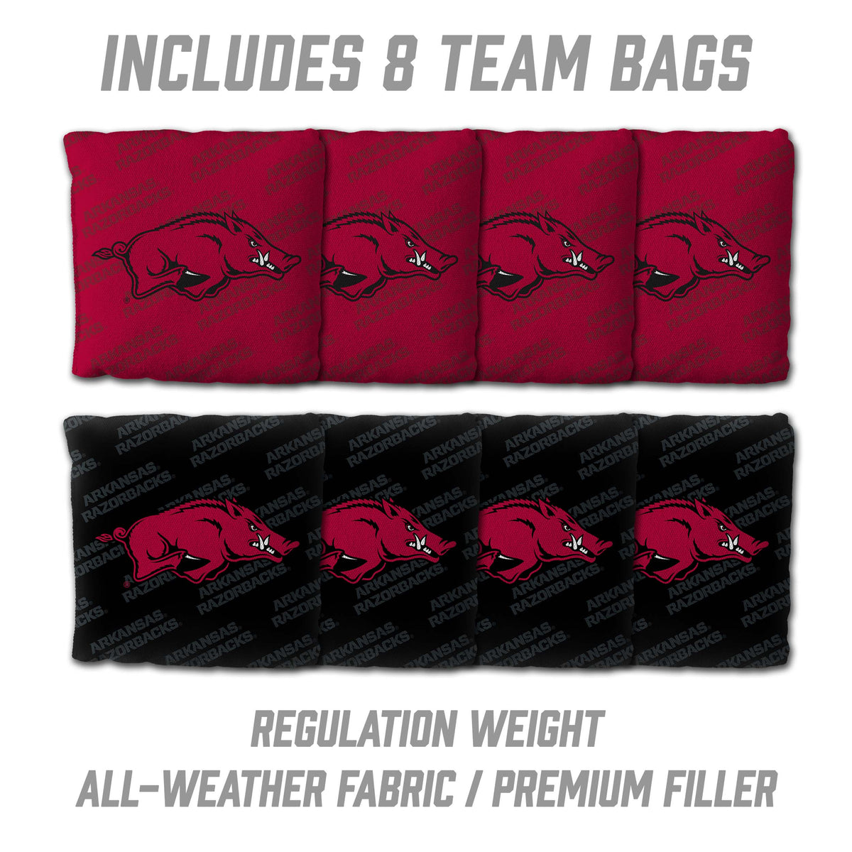 Arkansas Razorbacks 2x4 All Wood Cornhole Game Set