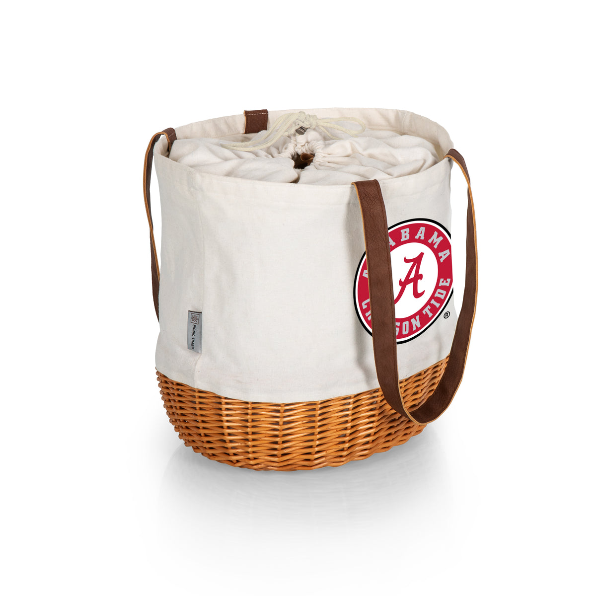 Alabama Crimson Tide Coronado Canvas and Willow Basket Tote