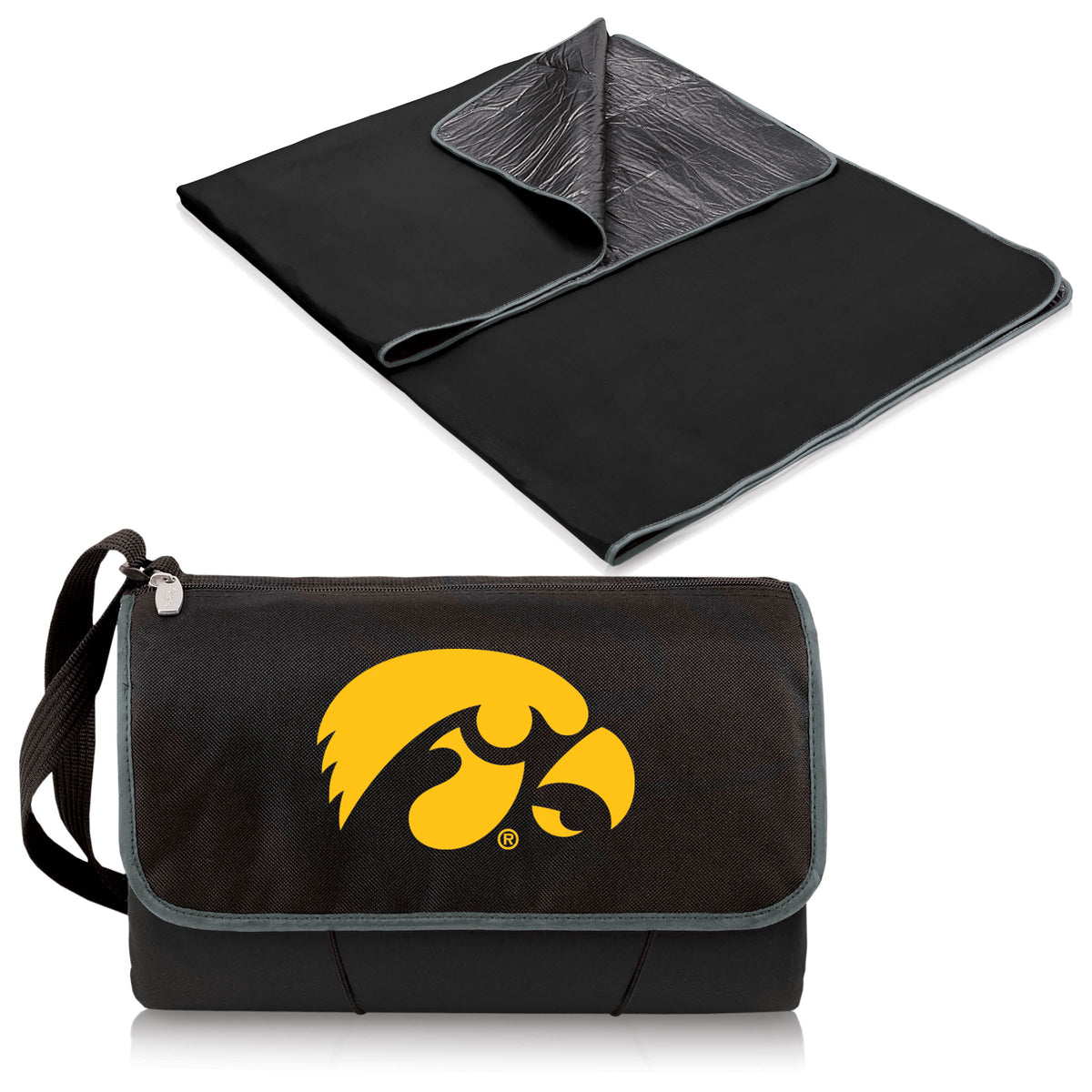Iowa Hawkeyes Outdoor Picnic Blanket and Tote - Black