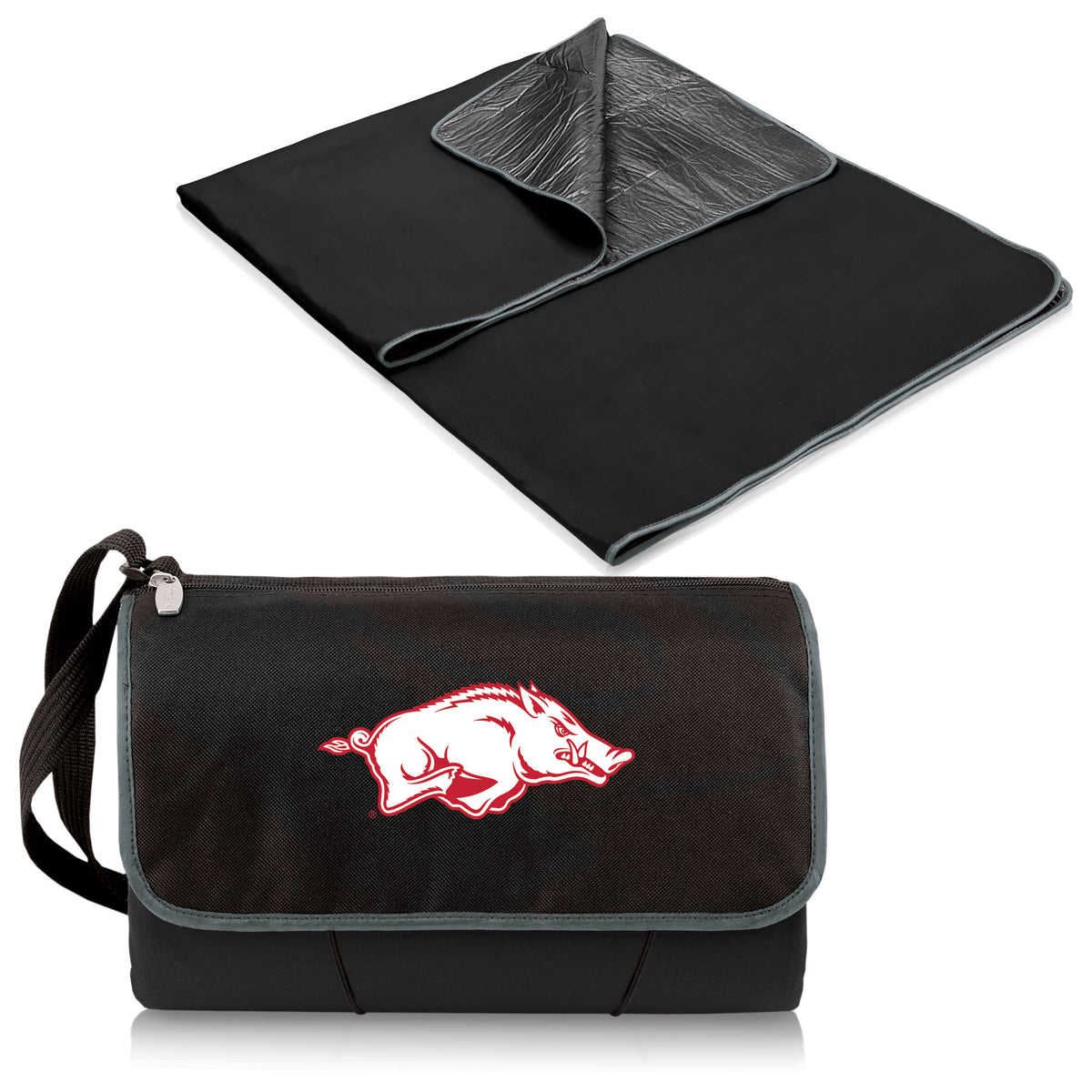 Arkansas Razorbacks Outdoor Picnic Blanket and Tote - Black