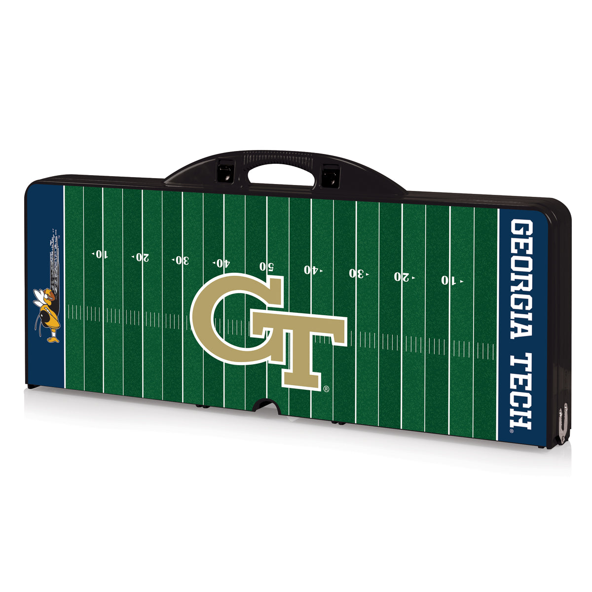 Georgia Tech Yellow Jackets Picnic Table Portable Folding Table with Seats
