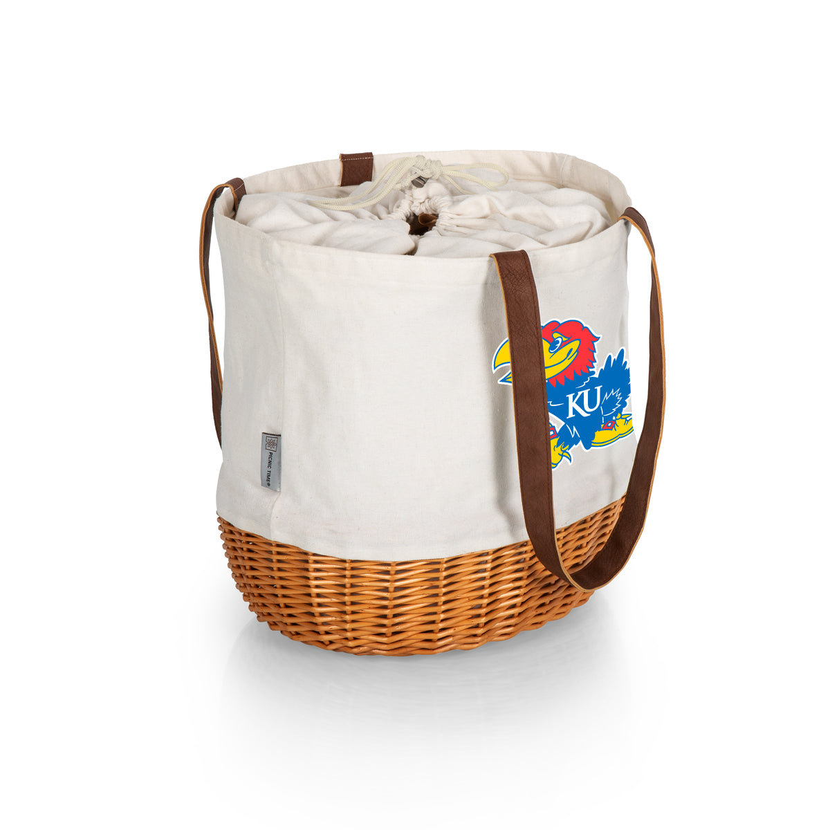 Kansas Jayhawks Coronado Canvas and Willow Basket Tote