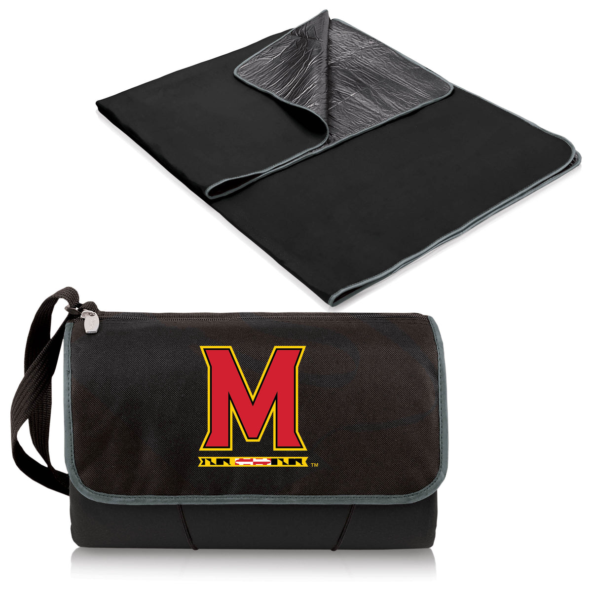 Maryland Terrapins Outdoor Picnic Blanket and Tote - Black
