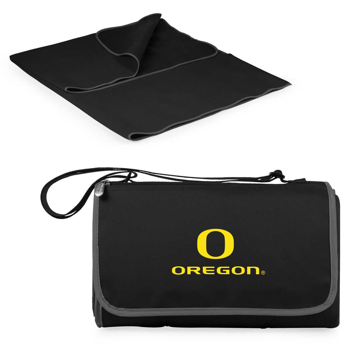 Oregon Ducks Outdoor Picnic Blanket and Tote - Black