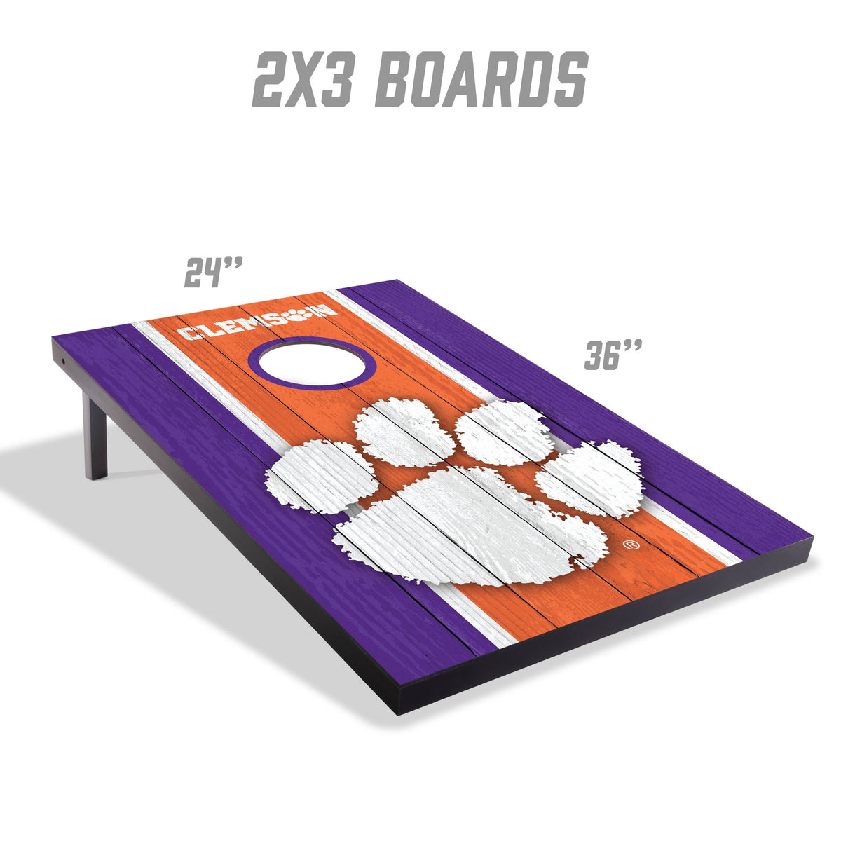 Clemson Tigers 2x3 MDF Cornhole Game Set