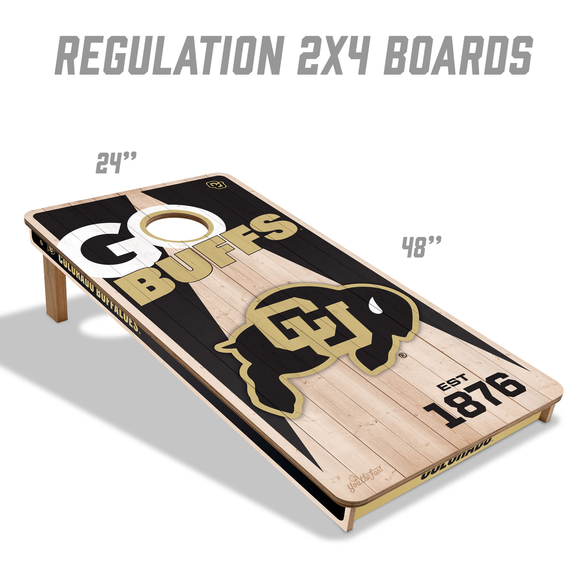 Colorado Buffaloes 2x4 All Wood Cornhole Game Set