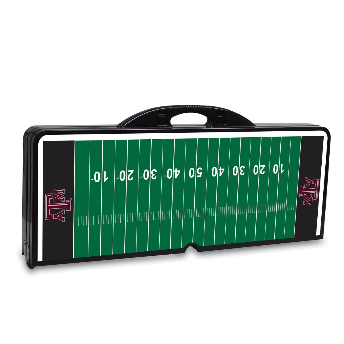 Texas A&M Aggies Picnic Table Portable Folding Table with Seats - Football