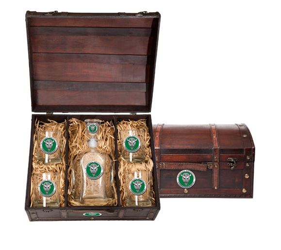 Marshall Thundering Herd Capitol Decanter Chest Set