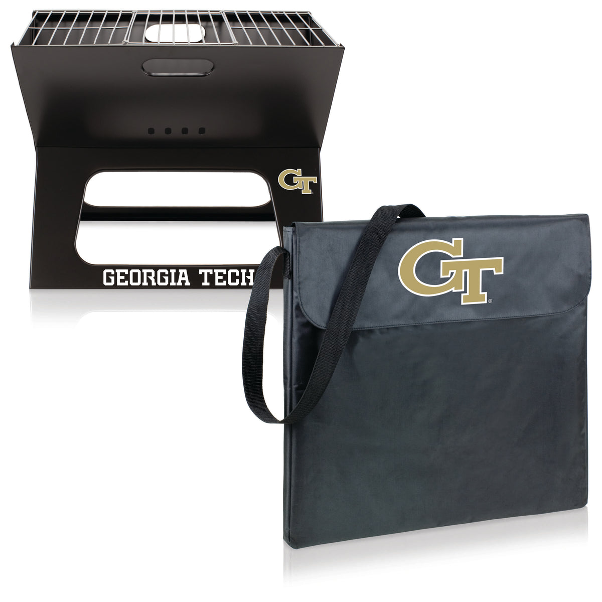 Georgia Tech Yellow Jackets Portable Charcoal BBQ Grill