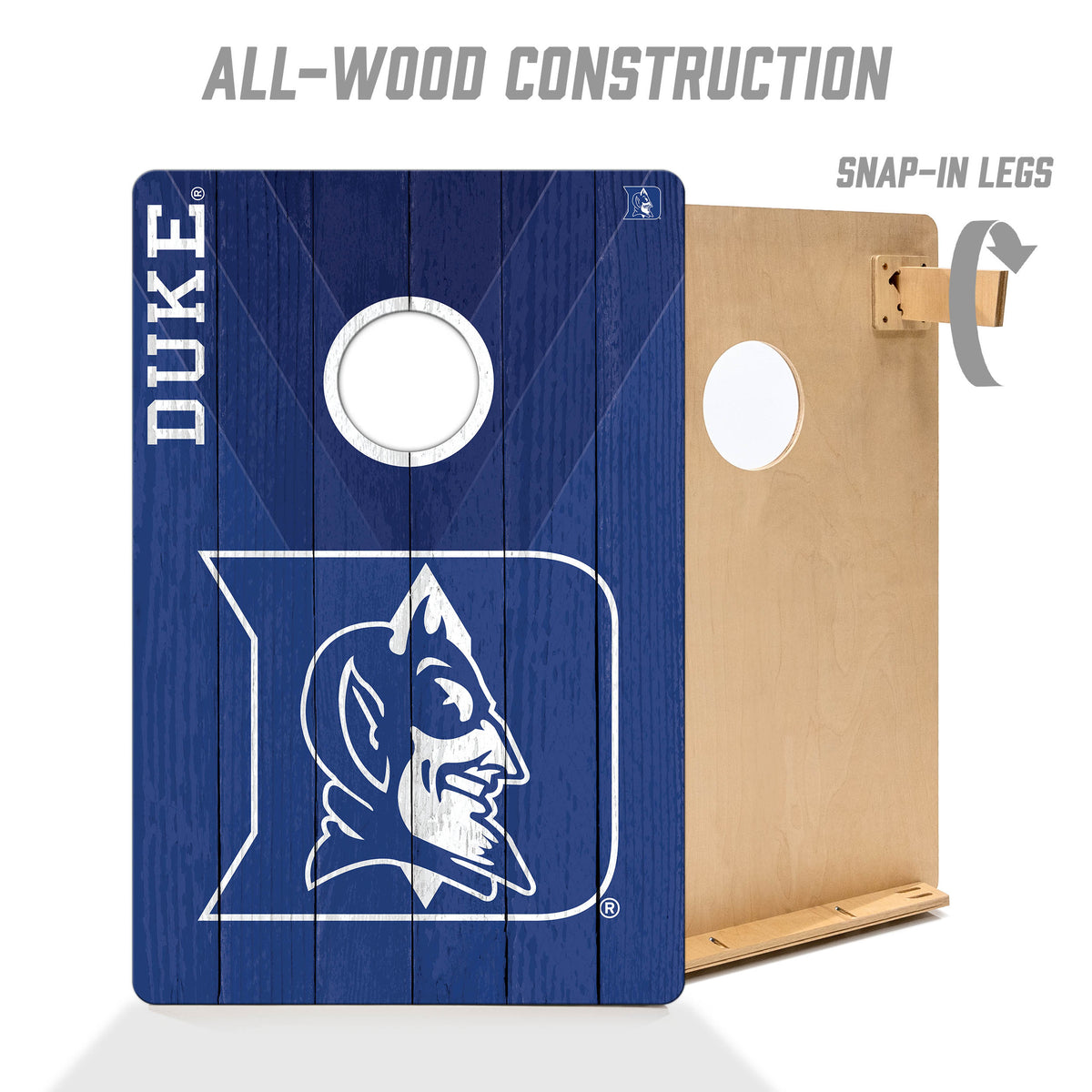 Duke Blue Devils 2x3 All Wood Cornhole Game Set