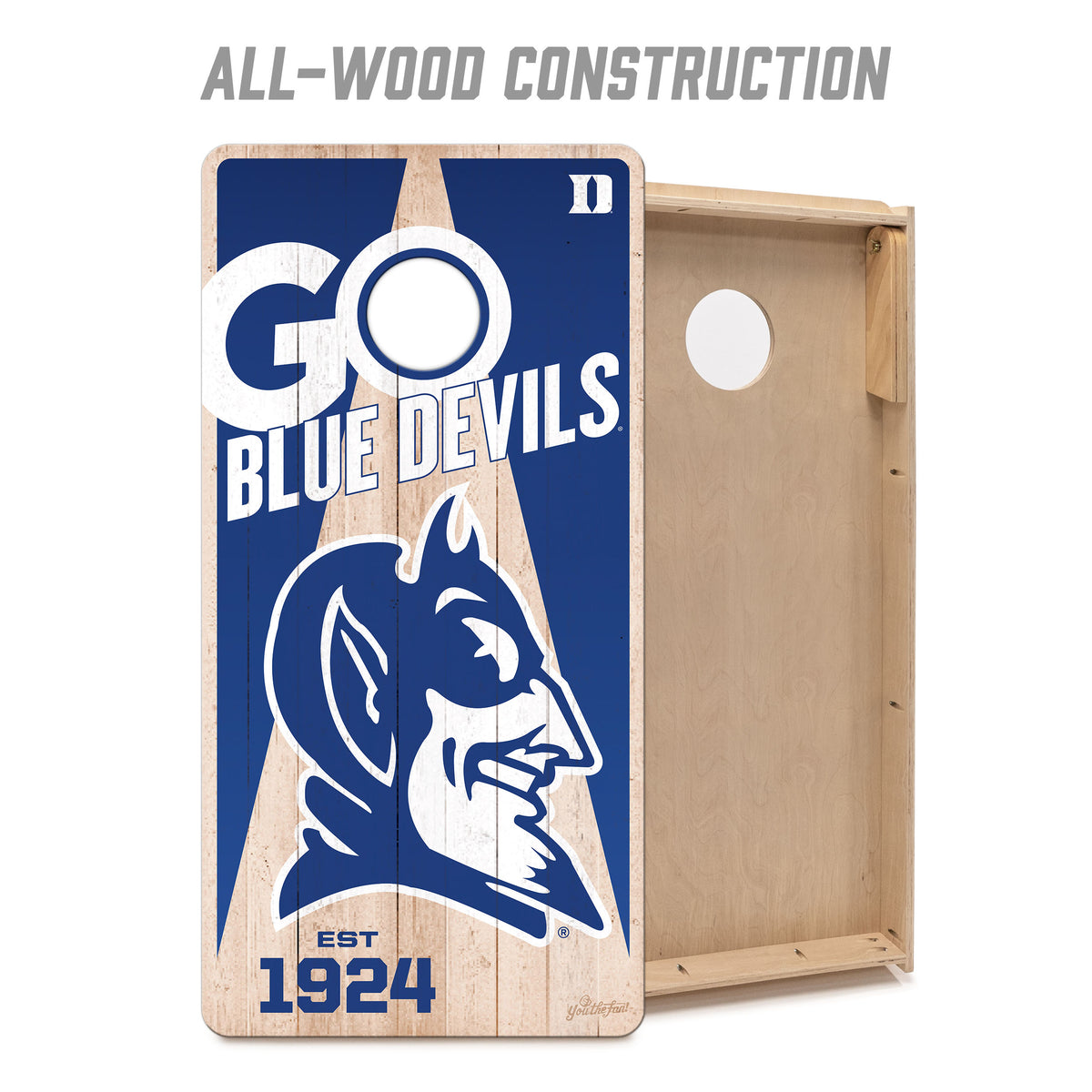 Duke Blue Devils 2x4 All Wood Cornhole Game Set