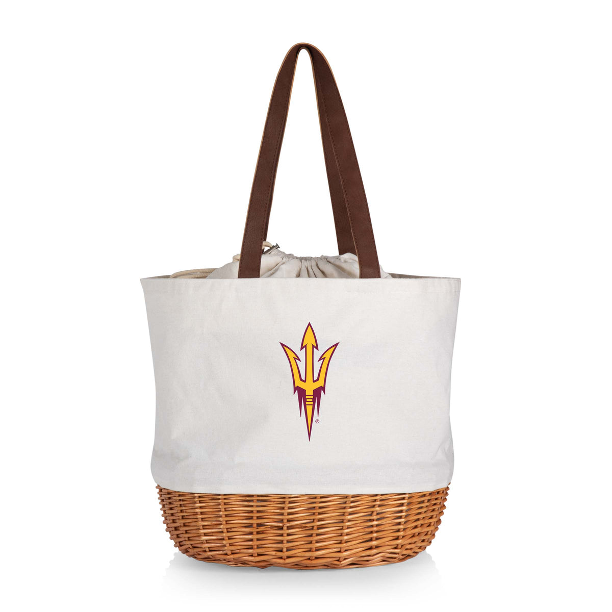Arizona State Sun Devils Coronado Canvas and Willow Basket Tote