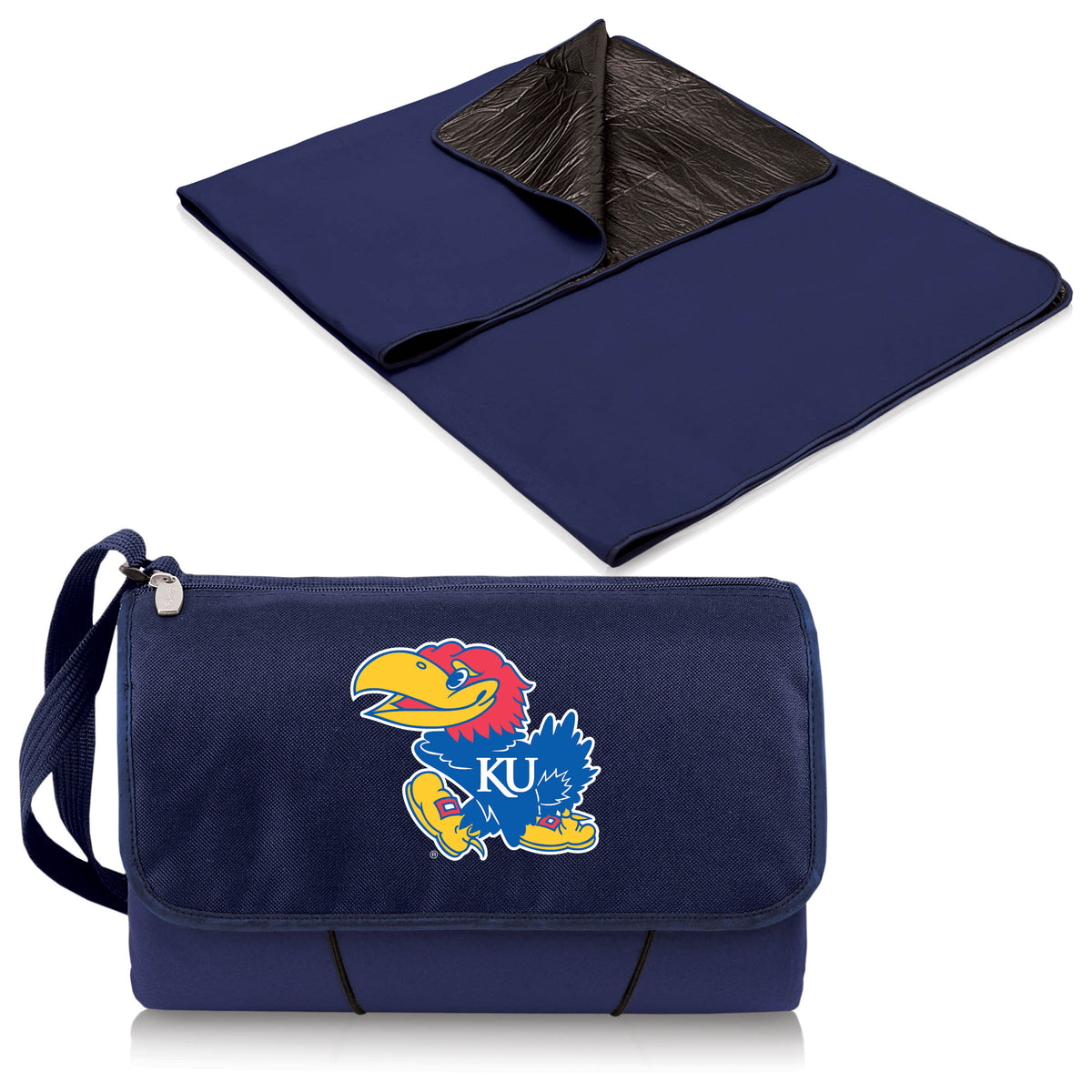 Kansas Jayhawks Outdoor Picnic Blanket and Tote - Blue