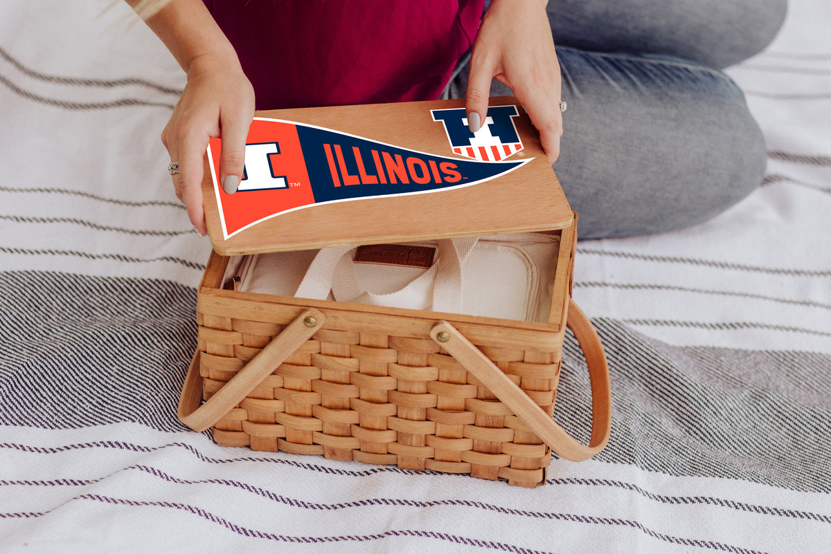 Illinois Fighting Illini Poppy Personal Picnic Basket
