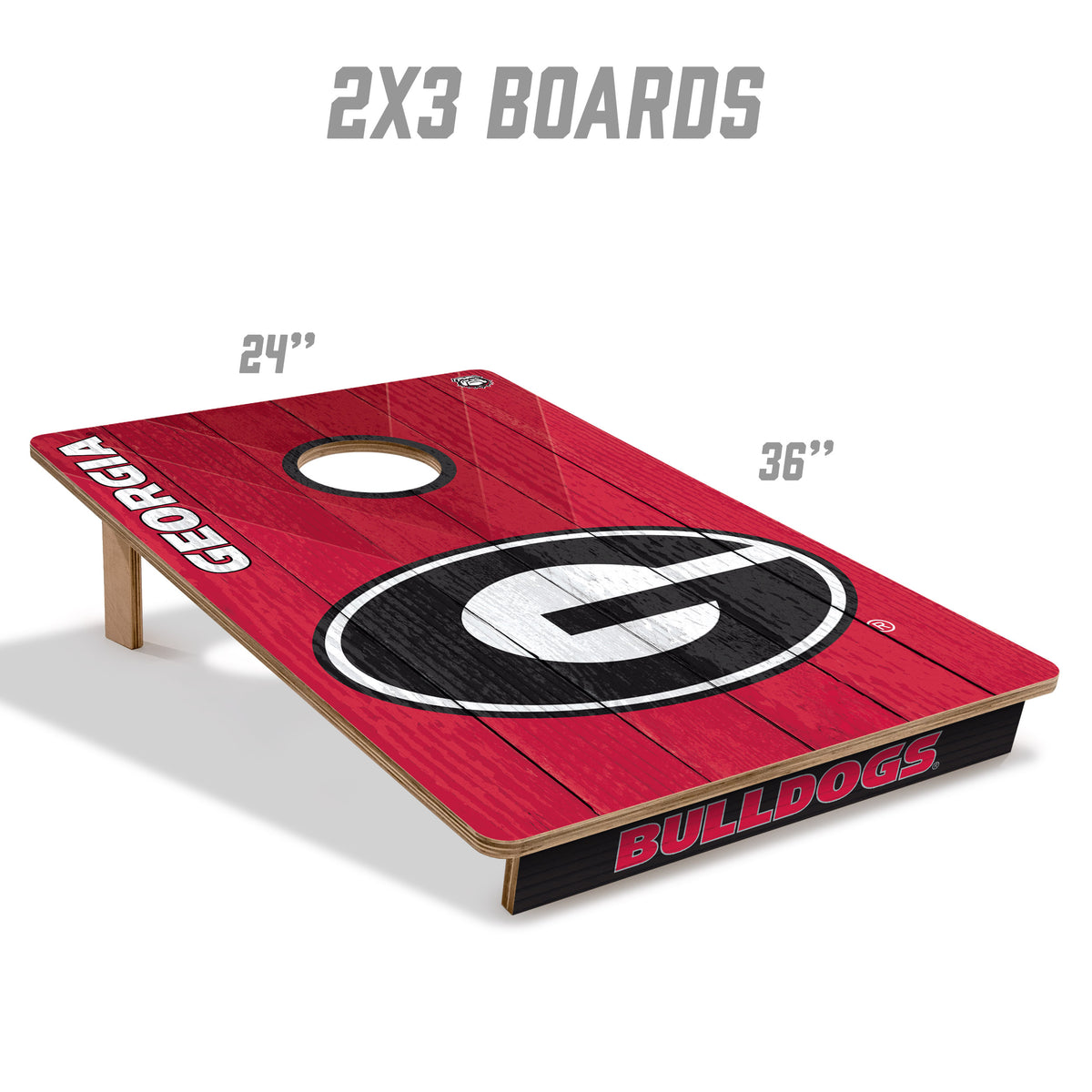 Georgia Bulldogs 2x3 All Wood Cornhole Game Set