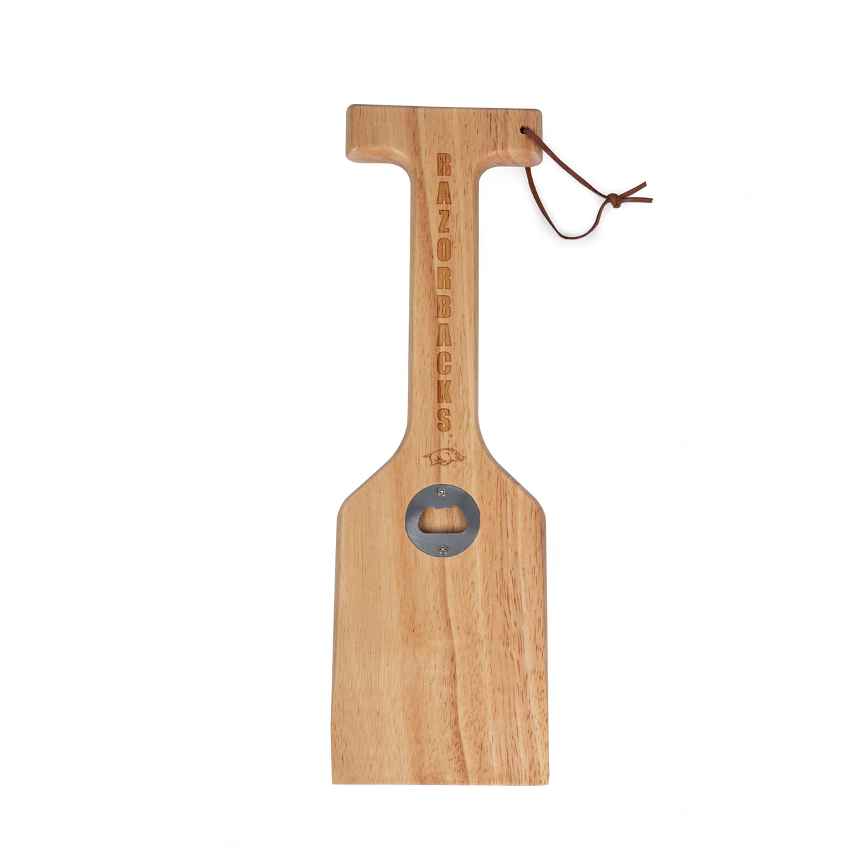 Arkansas Razorbacks Hardwood BBQ Grill Scraper with Bottle Opener