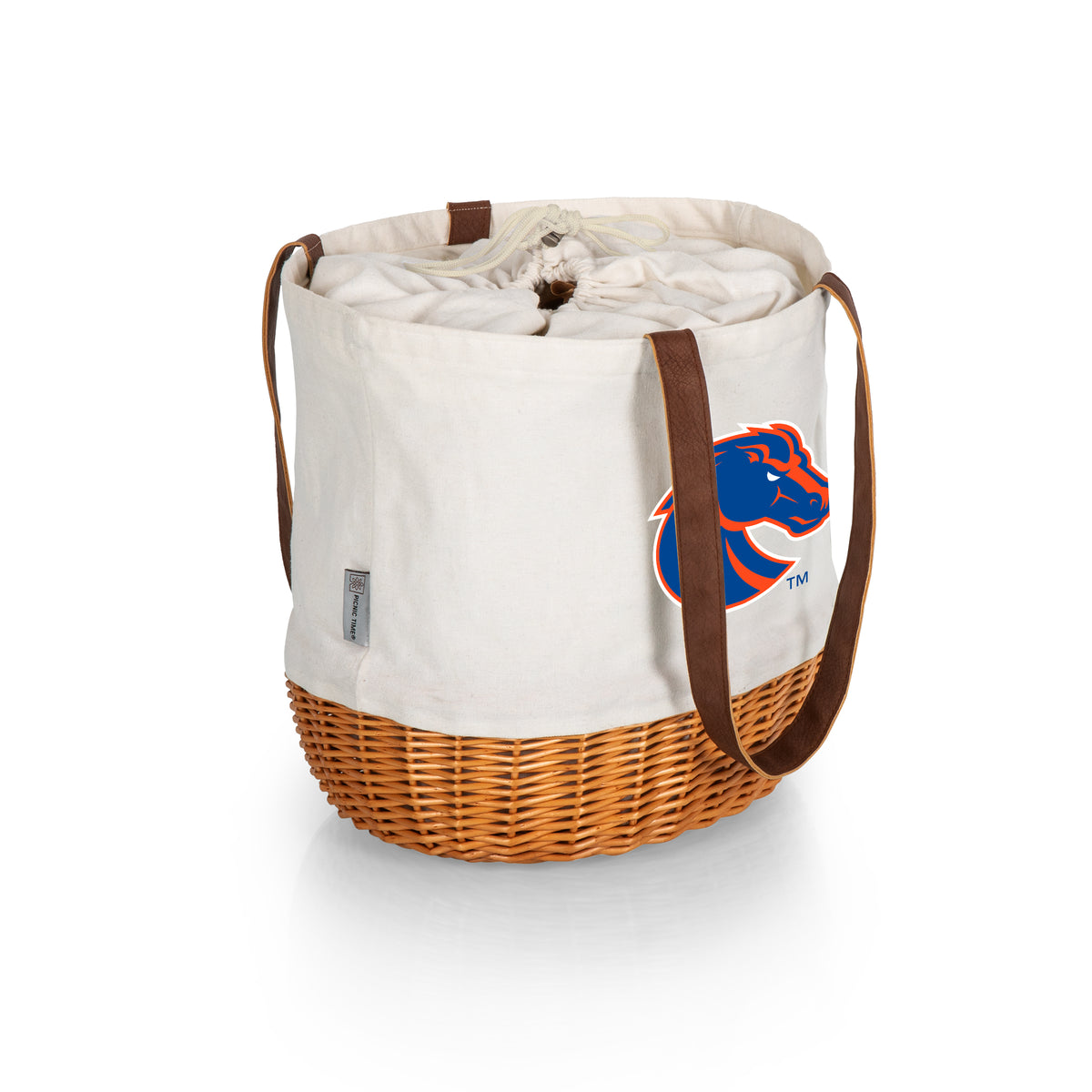 Boise State Broncos Coronado Canvas and Willow Basket Tote