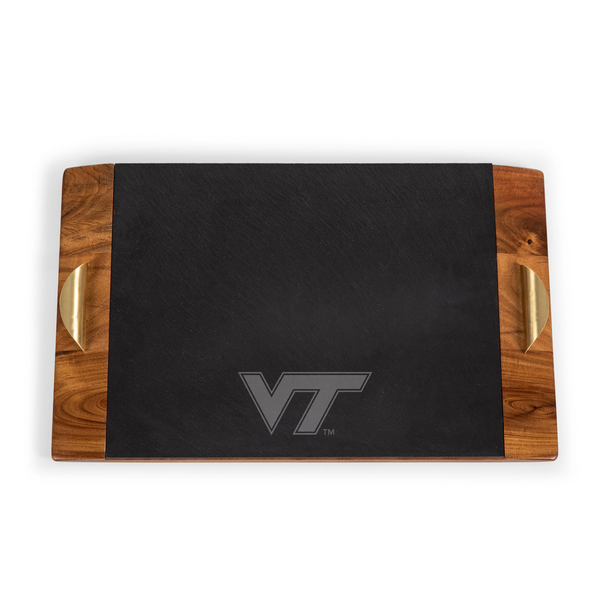 Virginia Tech Hokies Covina Acacia and Slate Serving Tray