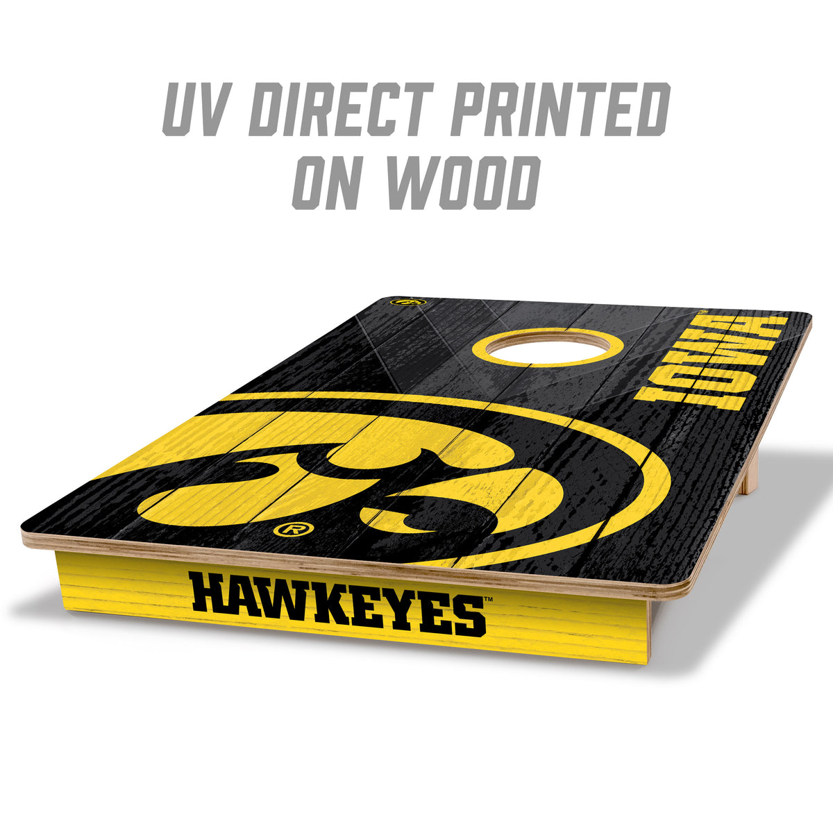 Iowa Hawkeyes 2x3 All Wood Cornhole Game Set
