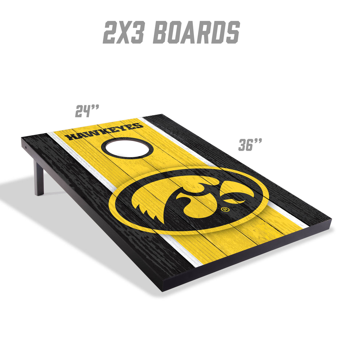 Iowa Hawkeyes 2x3 MDF Cornhole Game Set