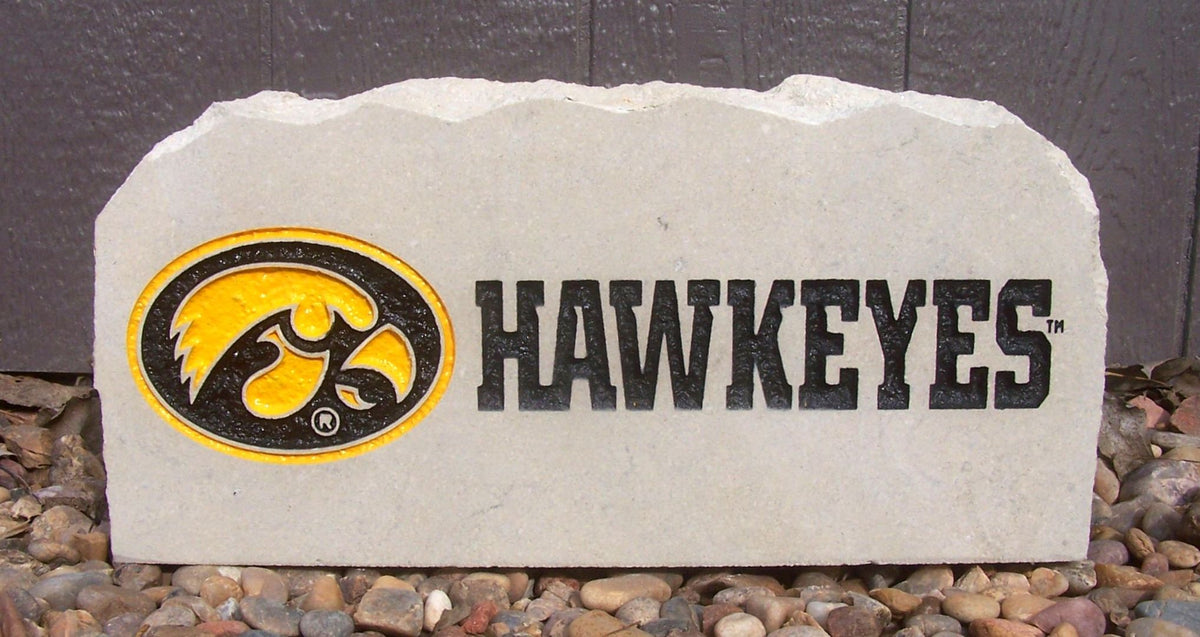 Show your love for the Iowa Hawkeyes when you add this Engraved Limestone Decorative Stone to your collection.