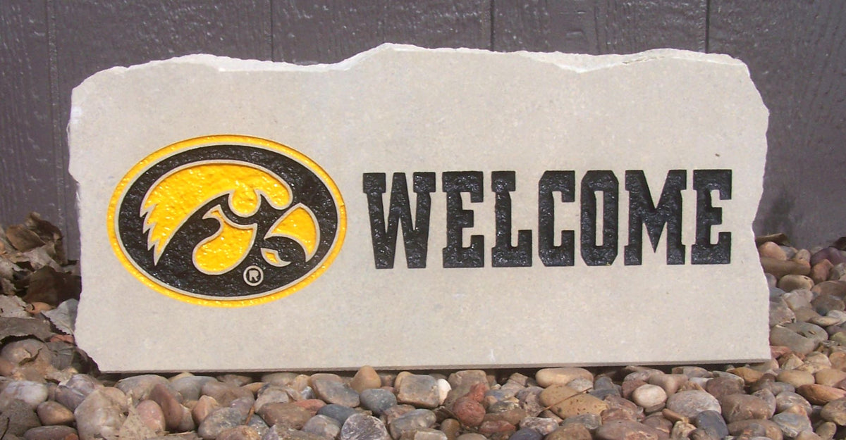Show your love for the Iowa Hawkeyes when you add this Engraved Limestone Decorative Stone to your collection.