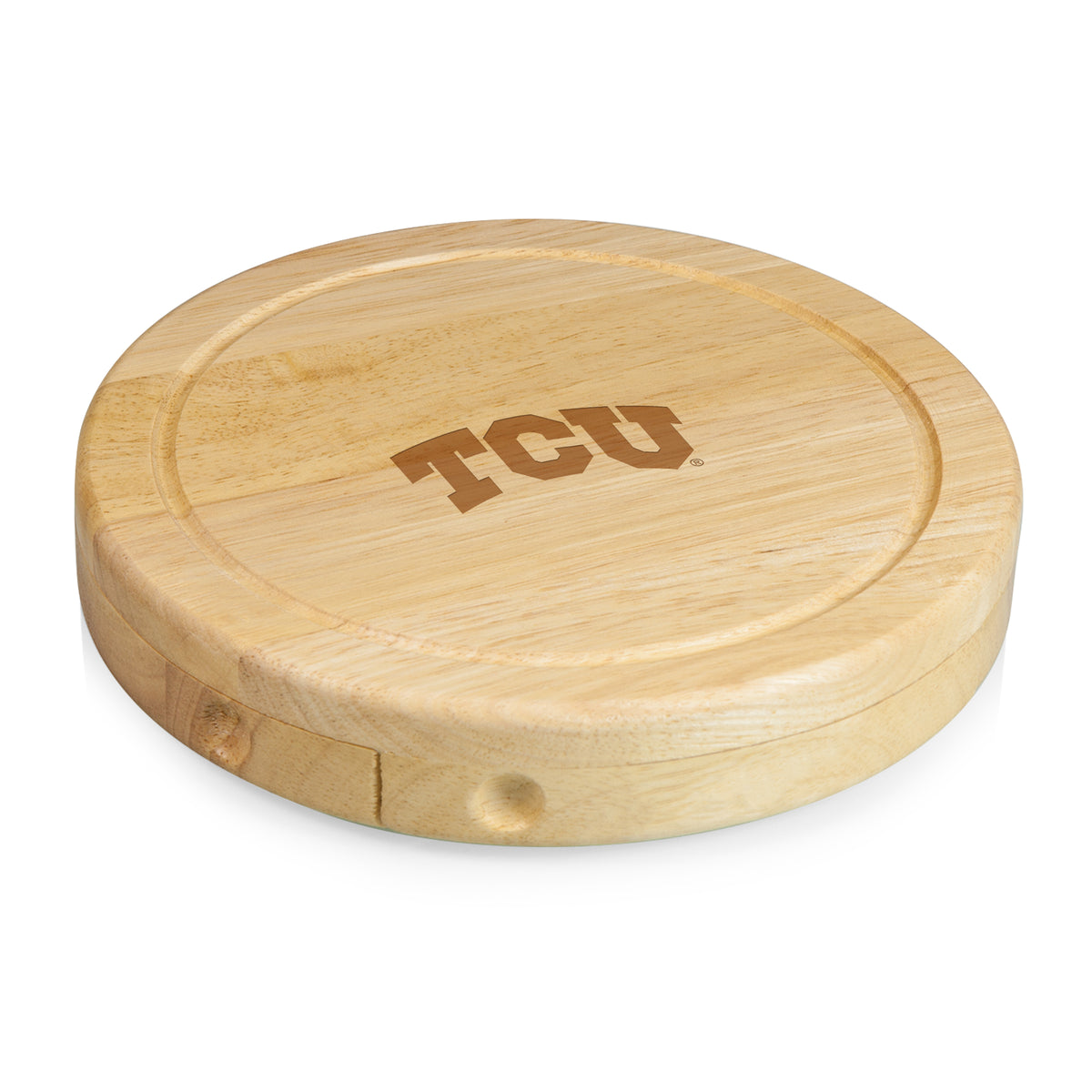 TCU Horned Frogs Brie Cheese Cutting Board & Tools Set