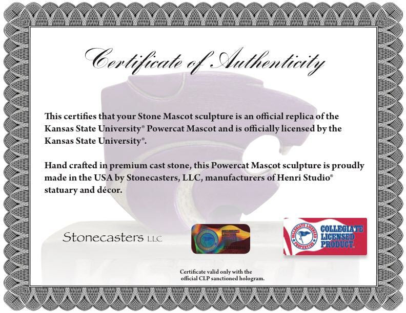 Kansas State Wildcats Bronze Mascot Garden Statue