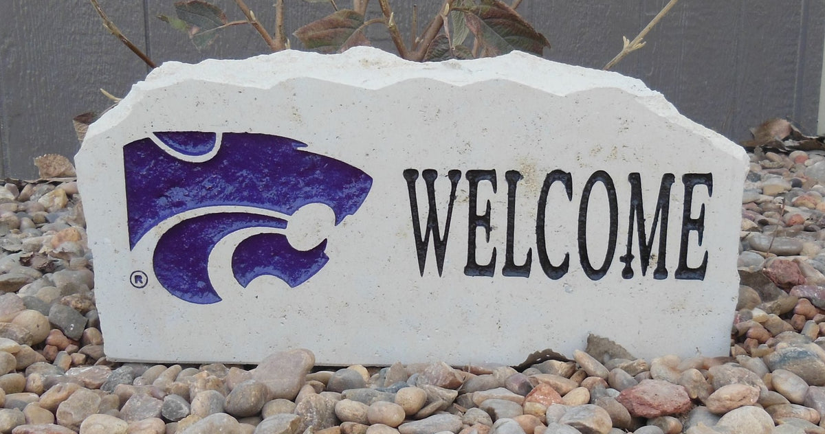 Show your love for the Kansas State Wildcats when you add this Engraved Limestone Decorative Stone to your collection.