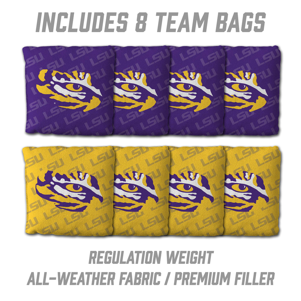 LSU Tigers 2x3 All Wood Cornhole Game Set