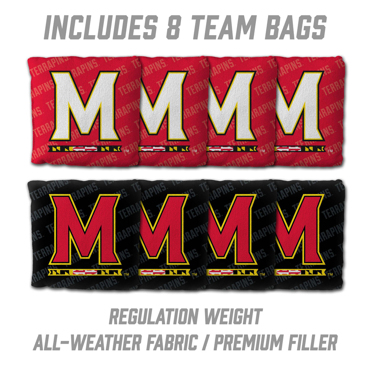 Maryland Terrapins 2x3 All Wood Cornhole Game Set