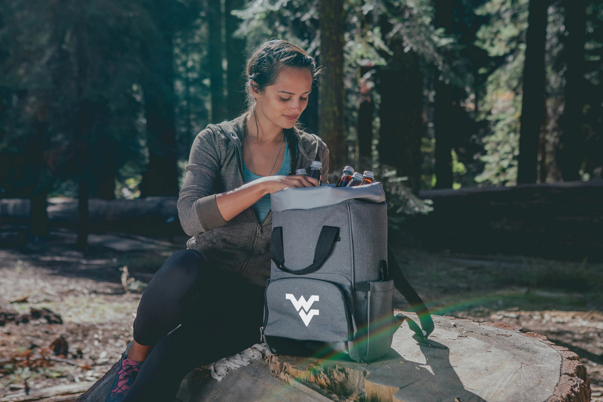 West Virginia Mountaineers On The Go Roll-Top Cooler Backpack