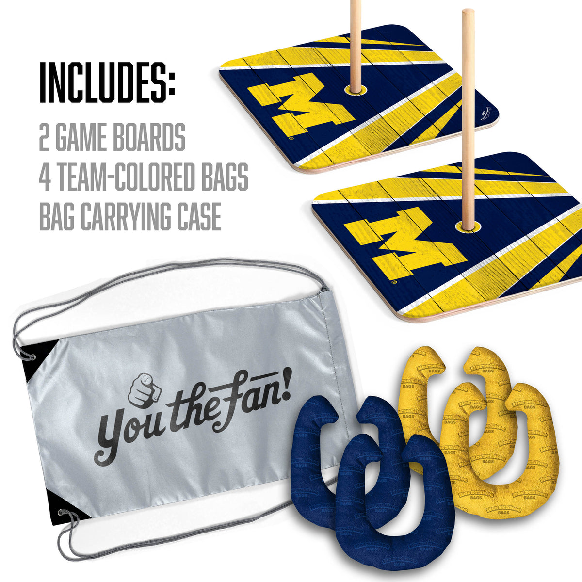 Michigan Wolverines Horseshoe Bag Game