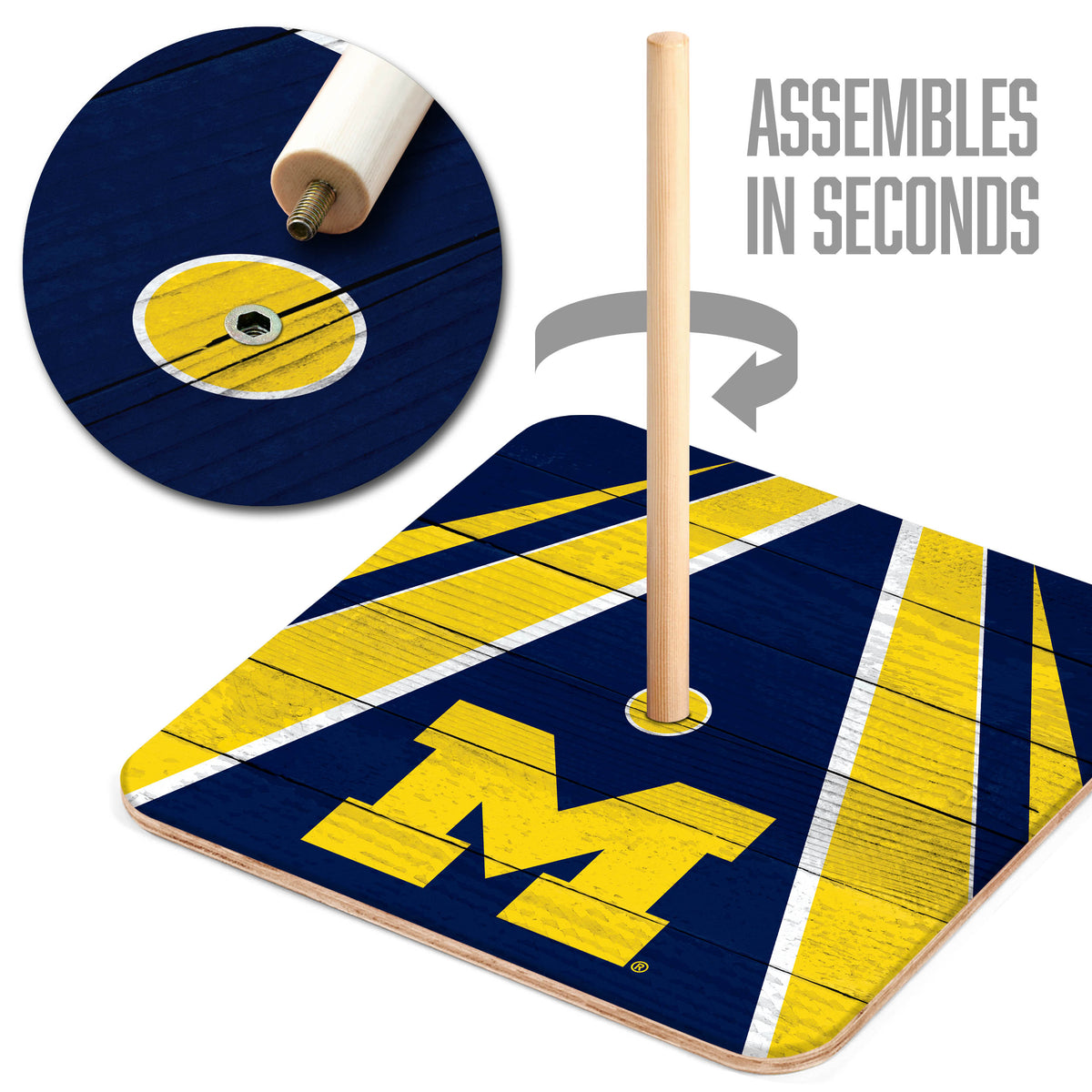 Michigan Wolverines Horseshoe Bag Game
