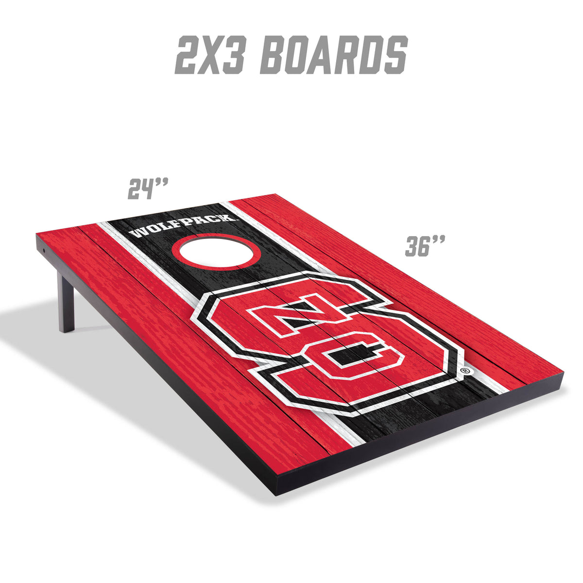 NC State Wolfpack 2x3 MDF Cornhole Game Set