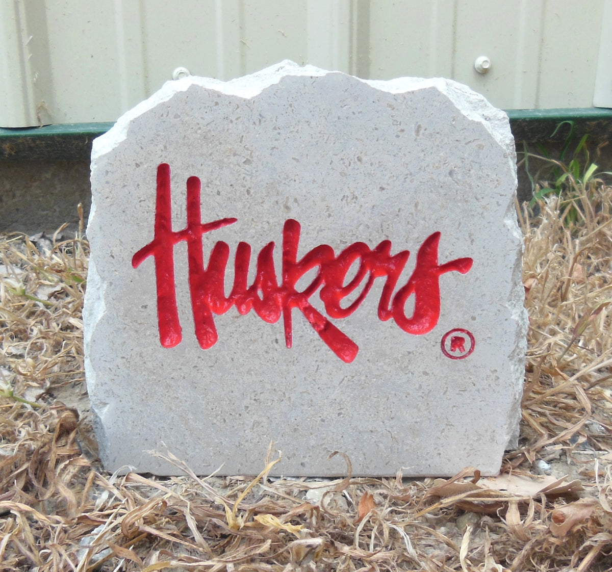 Show your love for the Nebraska Huskers when you add this Engraved Limestone Decorative Stone to your collection.
