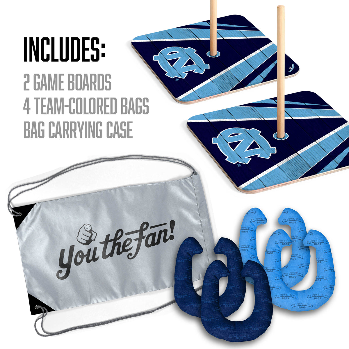 North Carolina Tar Heels Horseshoe Bag Game