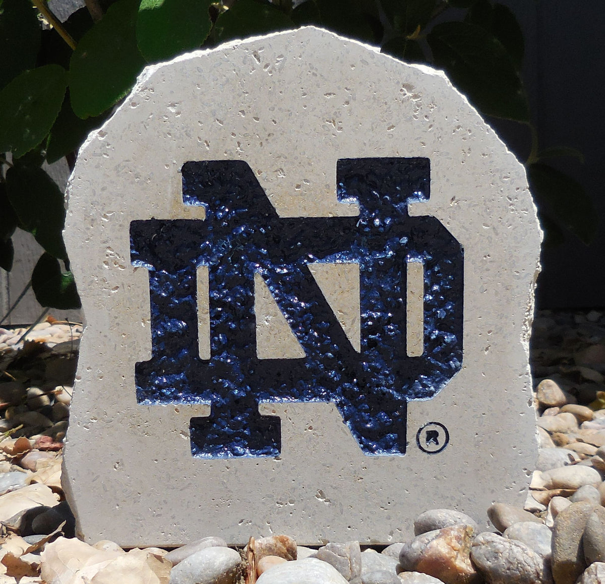 Show your love for the Notre Dame Fighting Irish when you add this Engraved Limestone Decorative Stone to your collection.