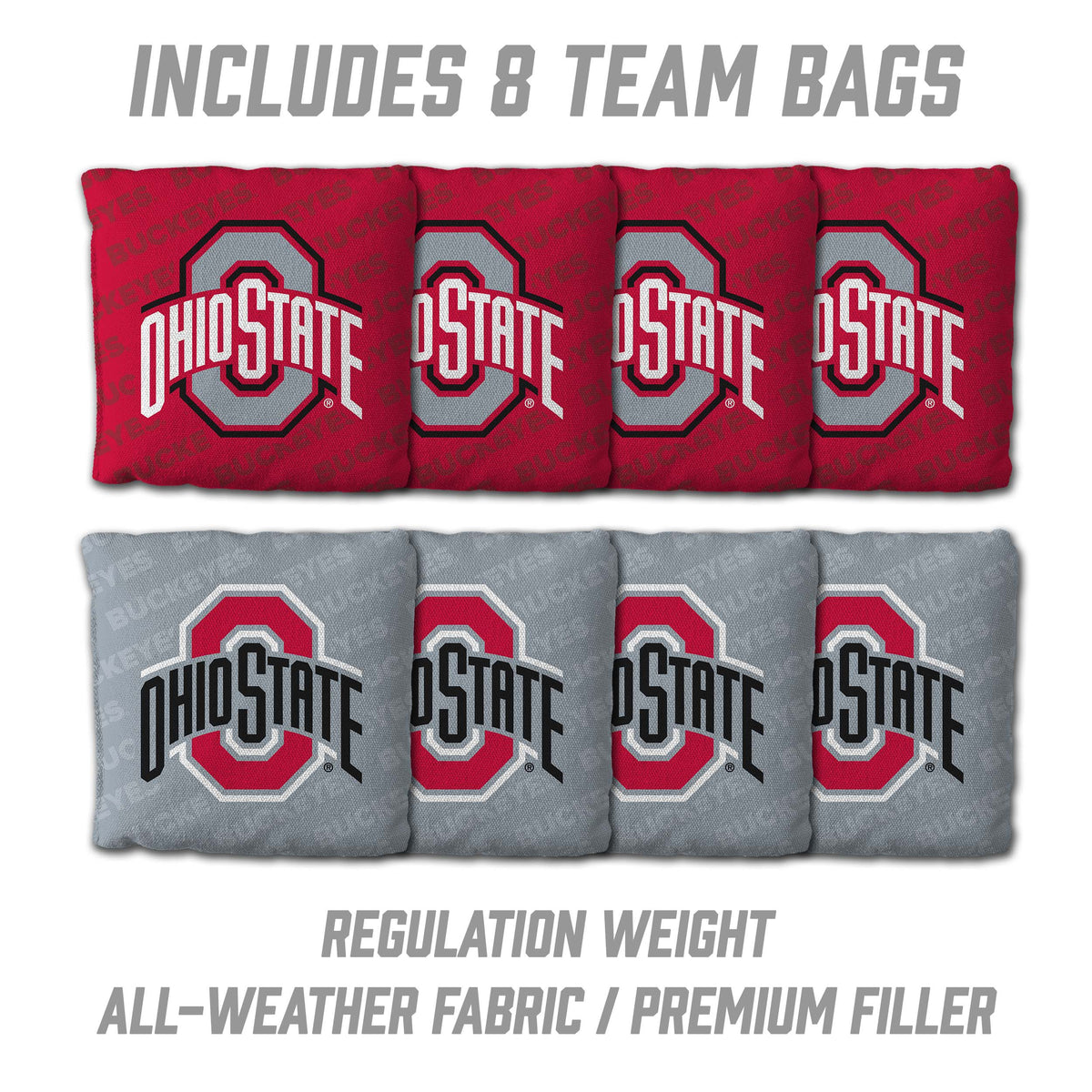 Ohio State Buckeyes 2x4 All Wood Cornhole Game Set