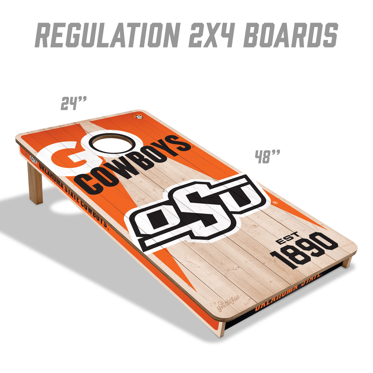 Oklahoma State Cowboys 2x4 All Wood Cornhole Game Set